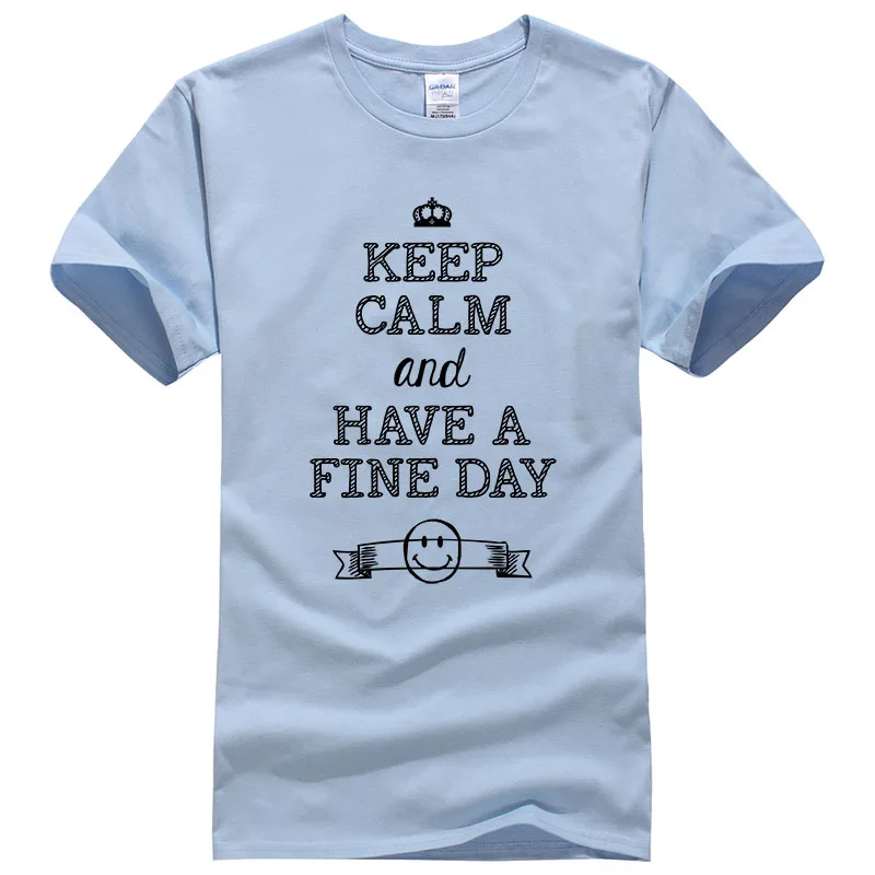 2017 Модные топы надпись Keep Calm And Carry On летняя футболка с принтом мужские и женские