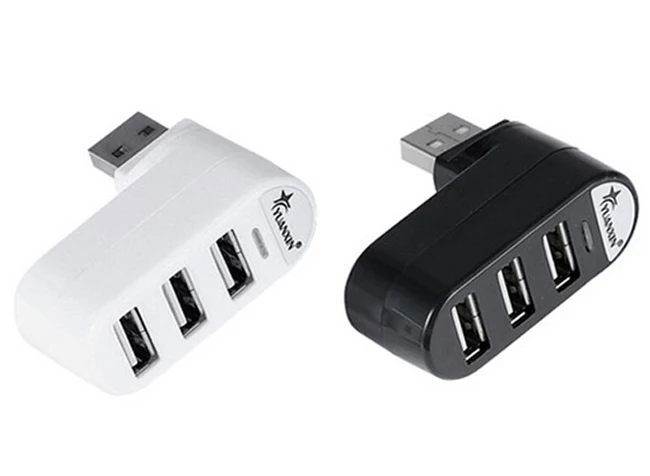 Вращающийся высокое Скорость 3 Порты usb хаб 2 0 USB разветвитель адаптер для