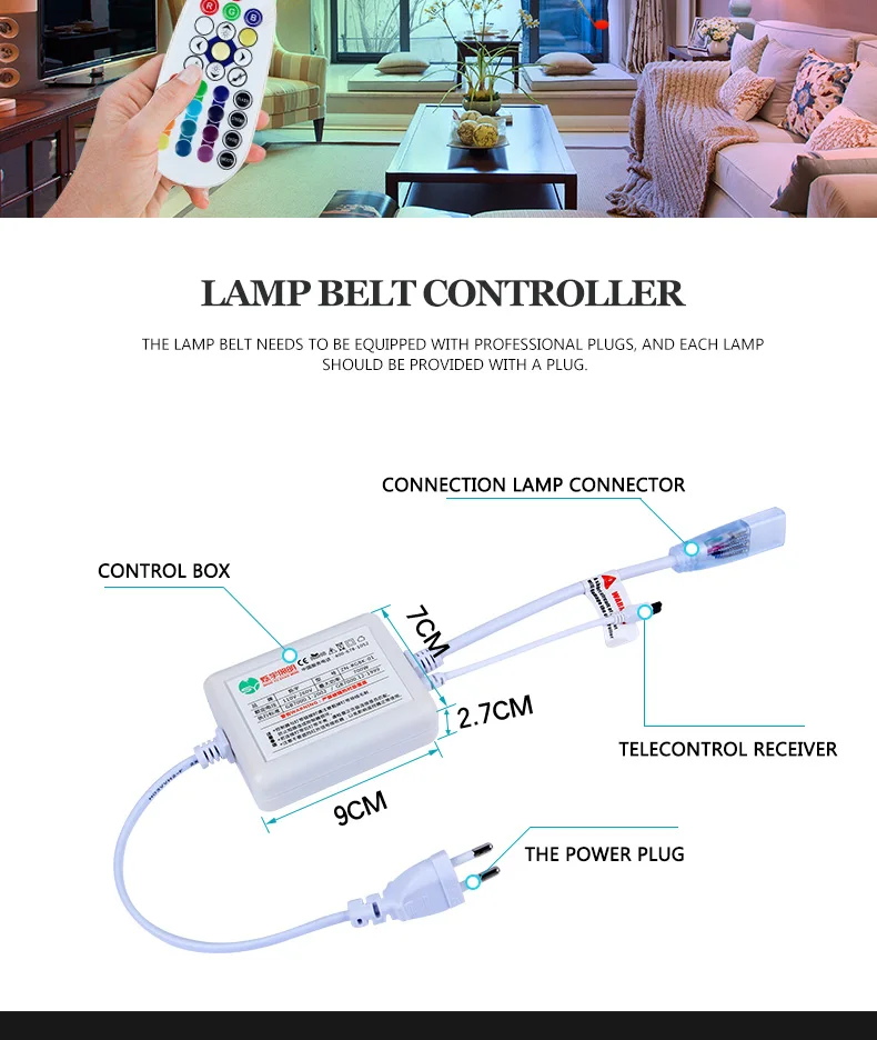 Цветная(RGB) Светодиодные ленты гибкий светильник s SMD5050 Водонепроницаемый AC220V 230V 240V неоновый светильник дистанционного Управление вечерние Гостиная домашний декор DIY светодиодный