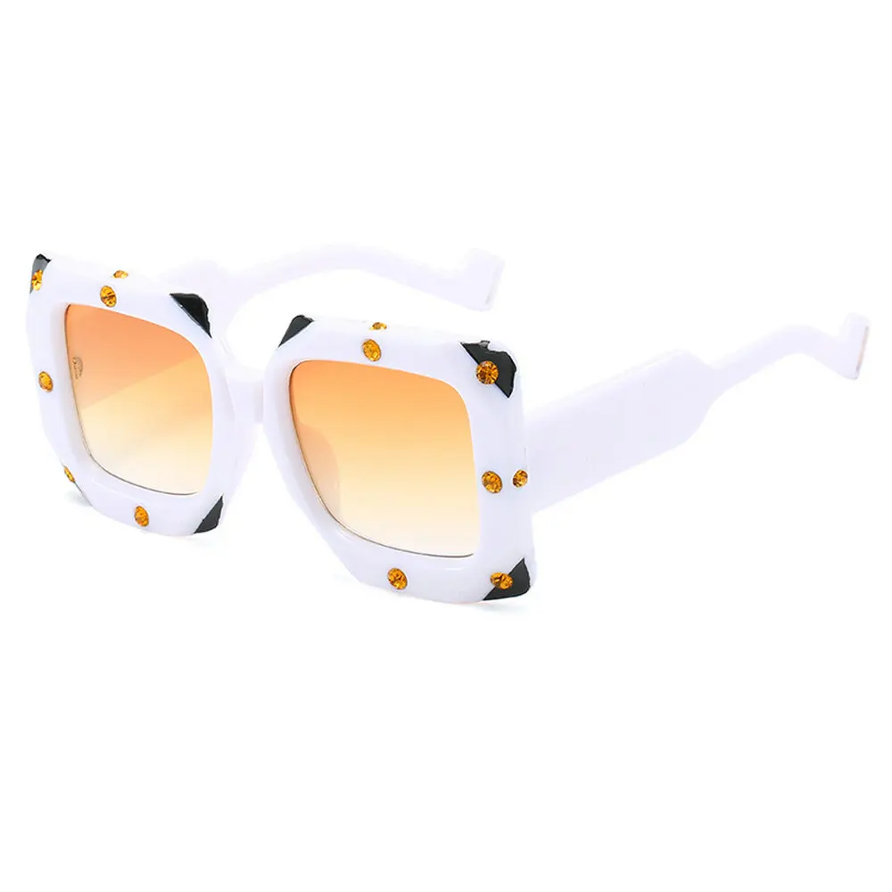 MINCL Brand Designer Big Frame Square Diamond Sunglasses Women Men Vintage Oversized 2019 Female Male Shades UV400 NX | Аксессуары для