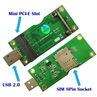 mini wireless pci e card slot to usb adapter with sim 8pin for wwanlte module