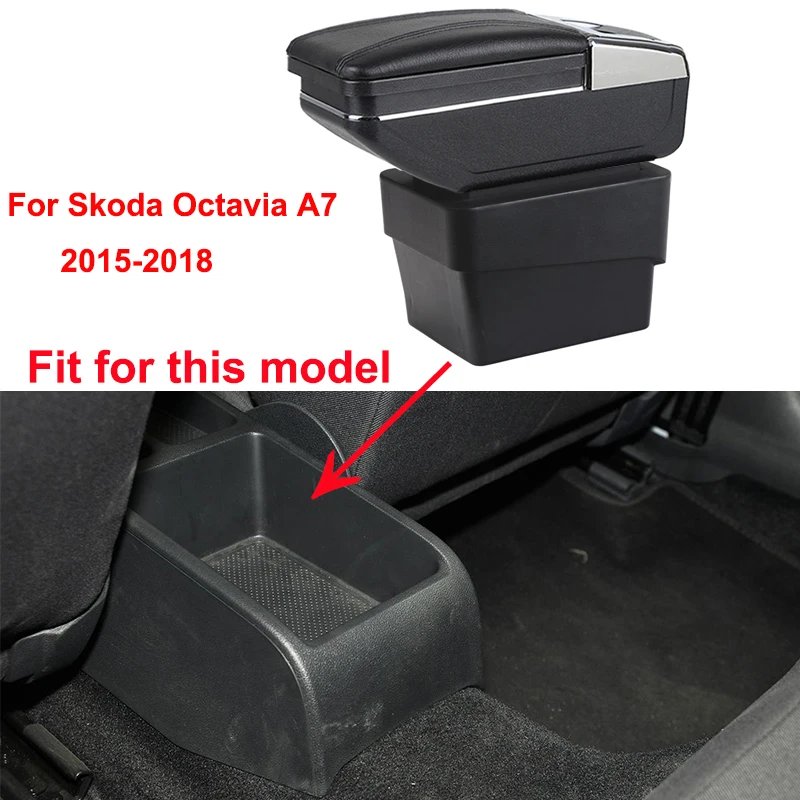 Для Skoda Octavia A7- автомобильный подлокотник коробка для хранения с подстаканником интерьерные товары аксессуары для интерьера