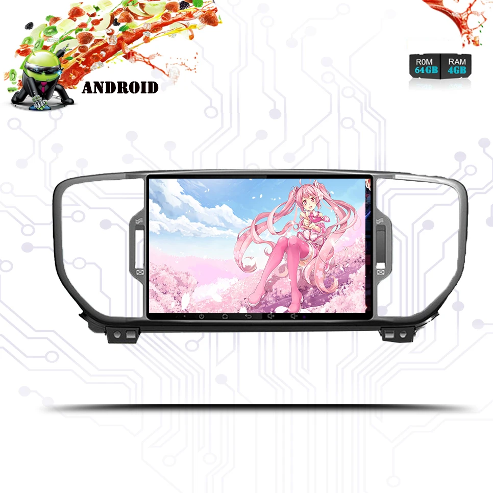 Android 9 0 4G + 64G дюймов 2Din gps автомобильное радио для KIA sportage 2016 2017 2018 KX5 2019 DVD