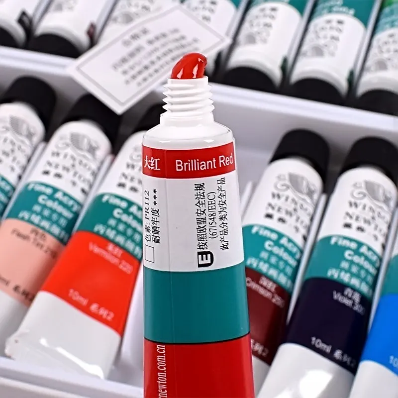 WINSOR & NEWTON 24/18/12 цвет 12 мл акриловый пигмент набор Ткань Текстиль краска ярко ed
