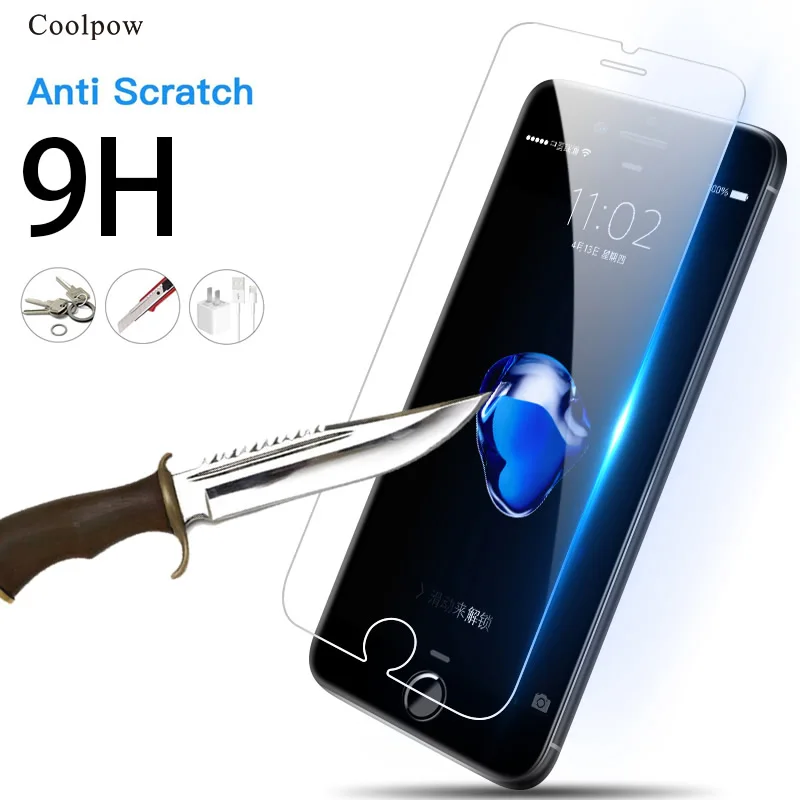 Шт. 3 шт. закаленное стекло для iphone 7 Plus 8 Защита экрана 6 6S плюс X XR XS Max УРОВЕНЬ