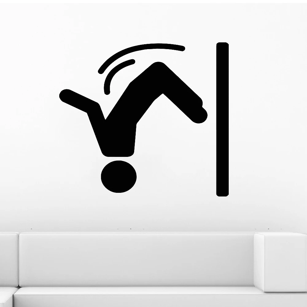 

Tracers Jump Cartoon Pattern Wall Stickers Living Room Sport Decor Vinyl Decal Mural Removable Parkour Sticker Kids Room Z261