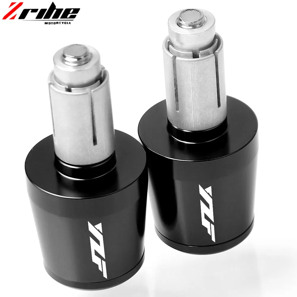 Black CNC 22 мм мотоциклетные ручки для руля рукоятка Крышка Заглушки для Yamaha YZF R1 YZF R6 YZFR6 YZF R125 YZFR15 R25 YZF R3 - Цвет: Black