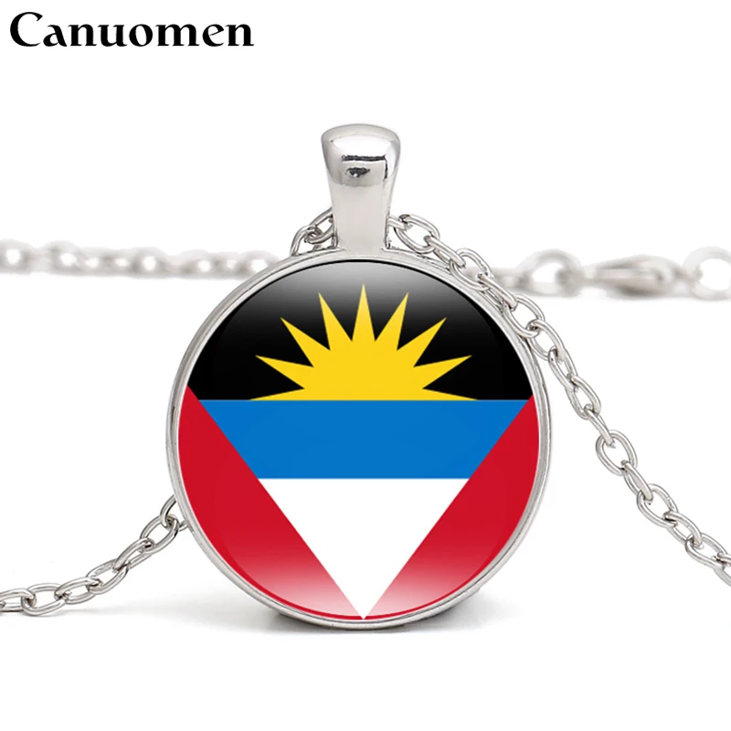 Canuomen флаг бардоса ожерелье с кулоном страны Карибского бассейна Антигуа и