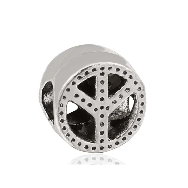 Винтажные Серебристые бусины в виде цветка обезьяны кролика сердца подвески из