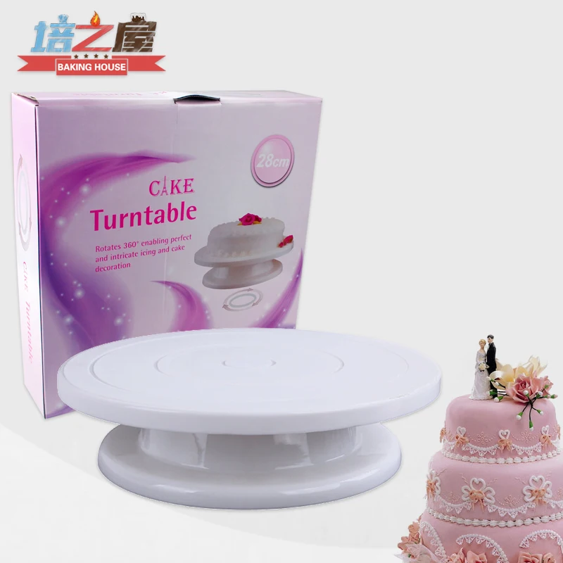 Пластиковый поворотный круг для торта 27 см нескользящий круглый стол украшения |