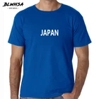 Футболка BLWHSA мужская с коротким рукавом, японская модная тенниска из 100% хлопка, забавный топ в японском стиле, лето