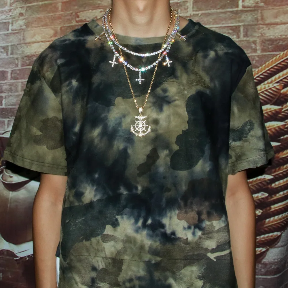 Якорь ожерелье со штурвалом кулон золотой серебряный цвет проложить кубического