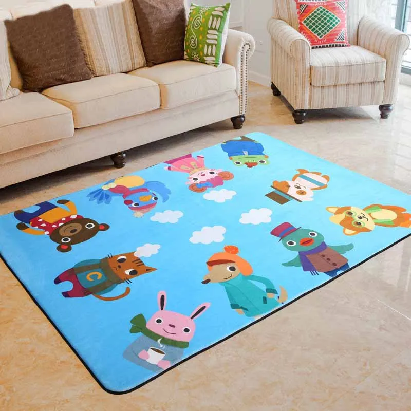 Animal mobilization LOUTASI детский игровой коврик с мультяшным рисунком, детский утолщенный коврик для детской комнаты, коврик для ползания, складной коврик, Детский ковер - Цвет: Animal mobilization
