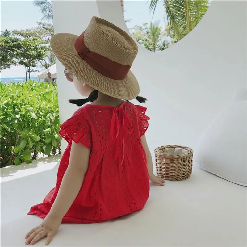 Summer Toddler Girls Brief Dresses Sleeve Children Casual Clothing New Cotton Jacquard Doll Baby Princess Tutu Dress | Детская одежда и