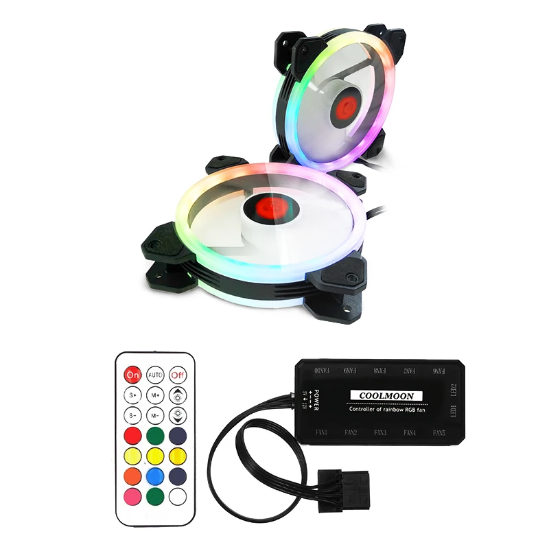 Светодиодный светильник COOLMOON с пультом дистанционного управления RGB|Кулеры и