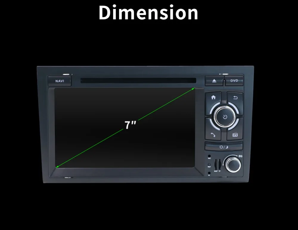 2din 4 ядра 7 дюймов Android 1 Автомобильный DVD плеер для автомобиля Audi A4 gps навигации