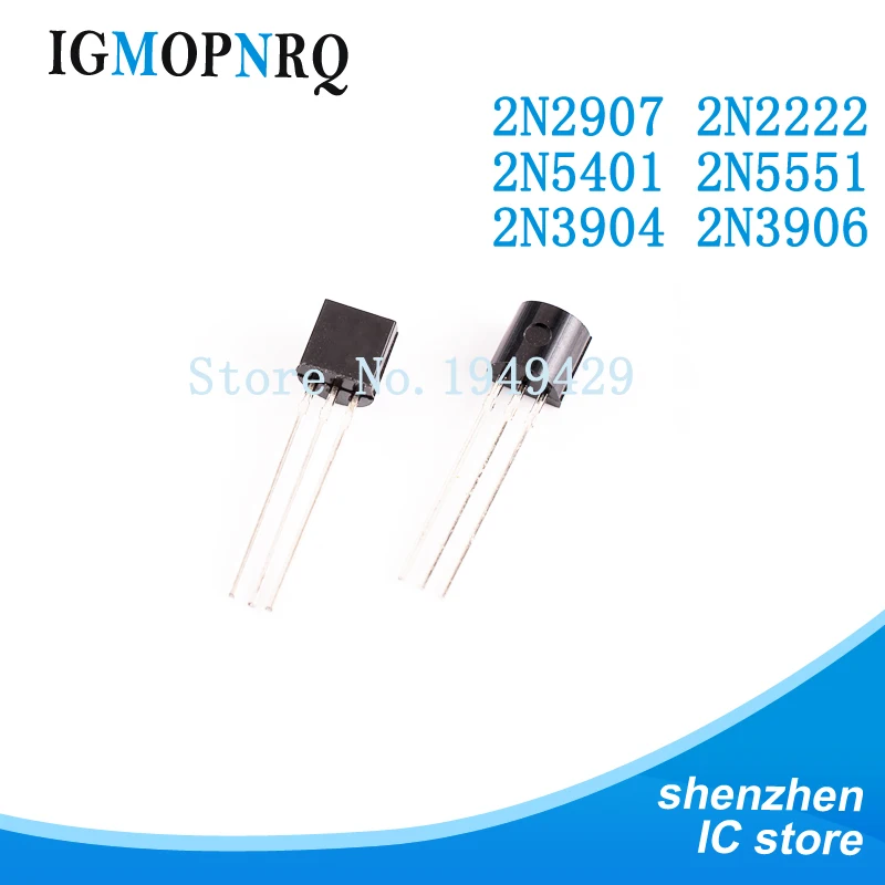 1000 шт. транзистор 2N2907 2N2222 2N5401 2N5551 2N3904 2N3906 TO 92 PNP NPN TO92|Интегральные схемы| |
