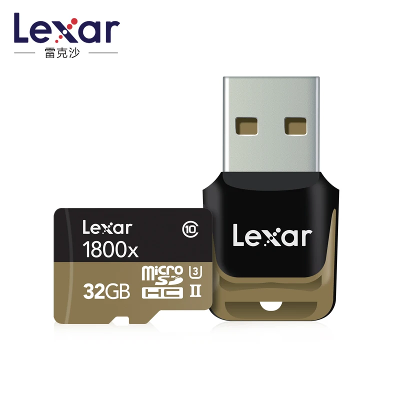 Оригинал Lexar Подлинная 32G 1800X 4K 270 м/с камера движения UAV высокоскоростная карта