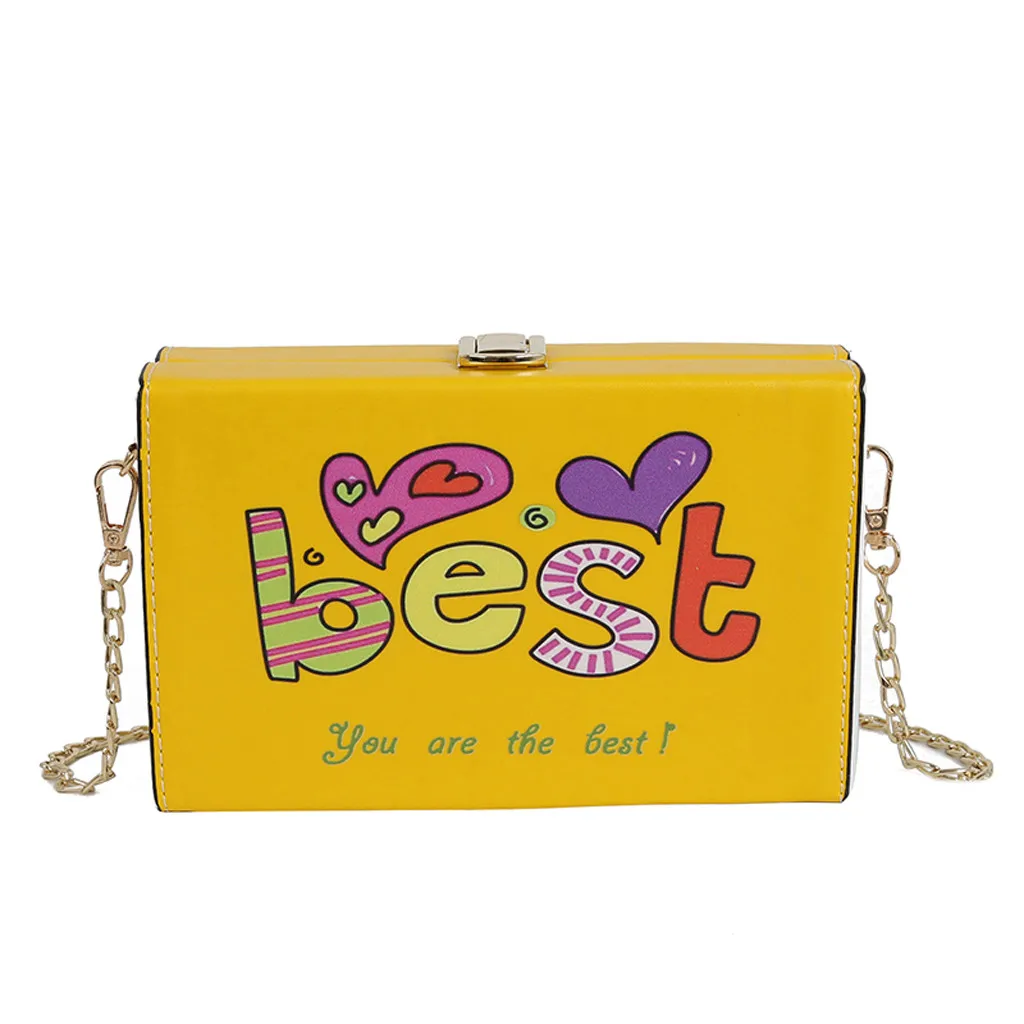 Aelicy Bags For Women 2019 Fashion Wild Simple Messenger Bag Grils Women's Letter Best Love Hasp Package Chain | Багаж и сумки