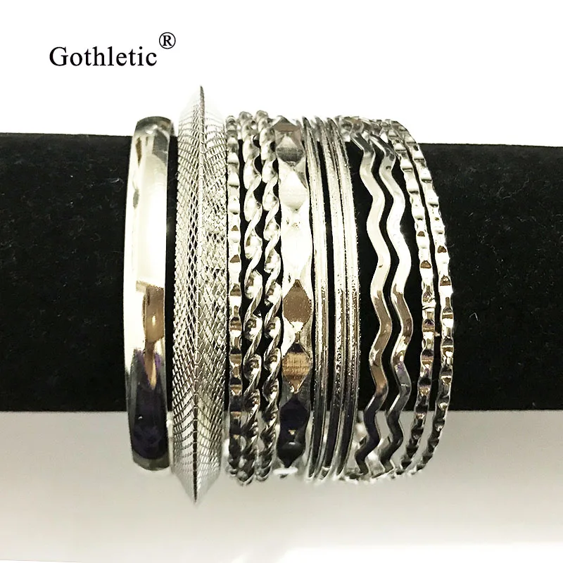 Gothletic 10 19 шт./компл. цветной многослойный браслет в индийском стиле золотого цвета