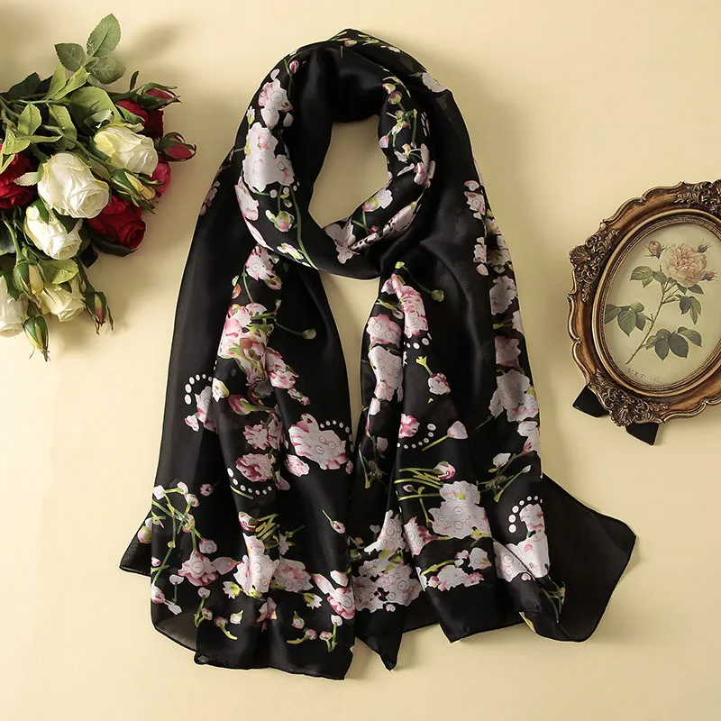 2018 роскошный брендовый летний женский шарф шали с принтом и Длинная женская