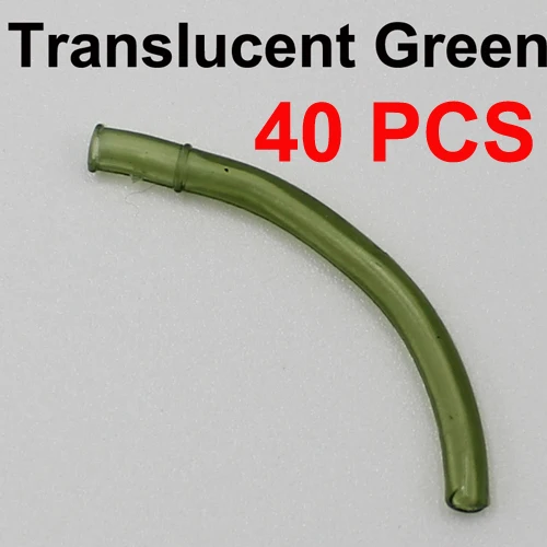 40 Translucent green Для выведения токсинов, 40 шт Карп рыболовные принадлежности Withy бассейн крюк Выравнивателя охотника резиновые Кембрики на крючке рукав выравниватель линии терминал рыболовные снасти волос Rig шарнирного соединения - Цвет: 40 Translucent green