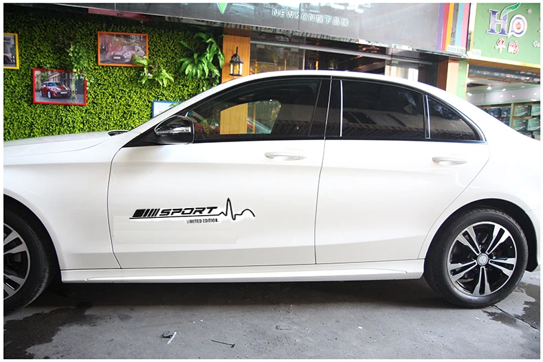 2 шт. наклейки на автомобильные двери Mercedes Benz AMG w117 cla45 w205 c63 w212 e63 w207 w176 a45 x156