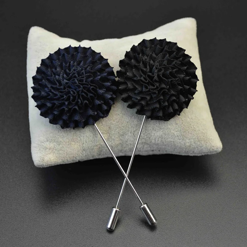 Мужская многослойная брошка Mdiger разноцветная тканевая ручной работы с