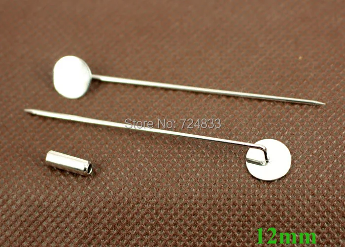 12 мм бесцветная основа для броши плоский круг клей коврик Кабошон шляпа костюм