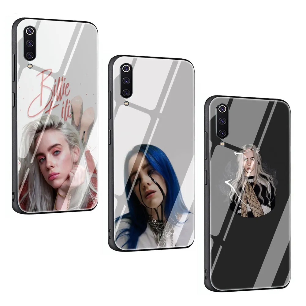Billie Eilish закаленное стекло чехол для телефона Xiaomi mi 8 9 Красный mi 4X 6A Note 5 6 7 Pro Pocophone F1