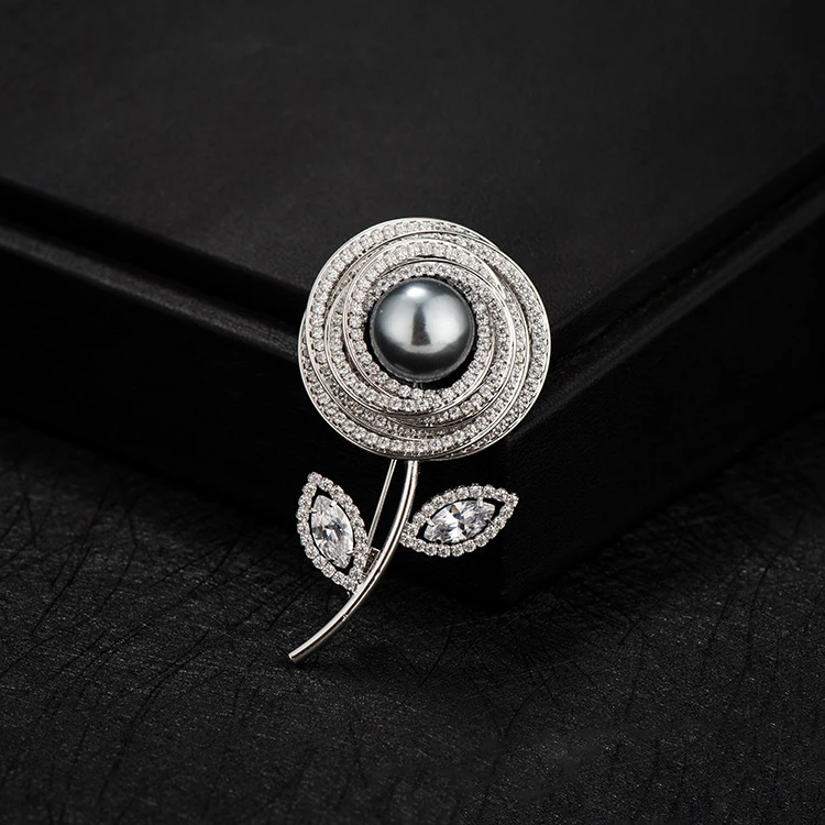 Высокое качество с жемчужным бантом Броши для Платья женщин шарф Булавки