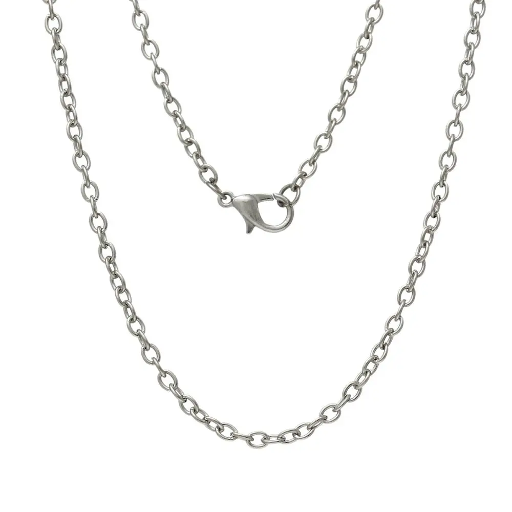 DoreenBeads ювелирные изделия ожерелье тусклые серебряные Кабельные цепи с