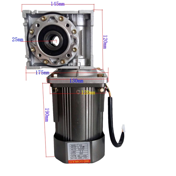 

AC 220V 400W with RV50 / RV63 worm gearbox ,High-torque Constant speed worm Gear motor,Drive motor,Rolling Shutters motor