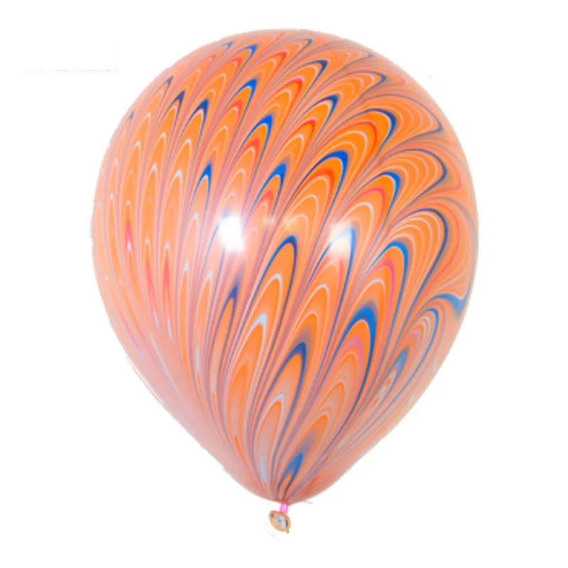 Большой 18 дюймовый воздушный шар в виде павлина из латекса красочные мраморные