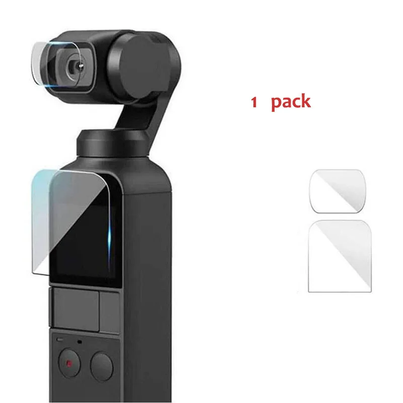 Белый Закаленное стекло объектив ЖК-экран Защитная крышка для DJI Osmo Карманный ручной карданный камера защитная пленка аксессуары - Цвет: Белый