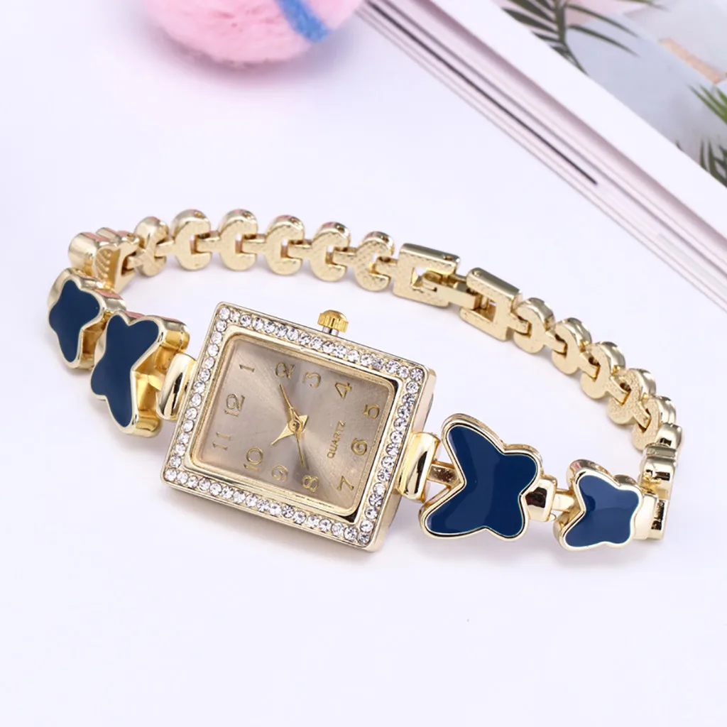 2019 новые reloj mujer женские квадратный полностью алмазный браслет часы Аналоговые