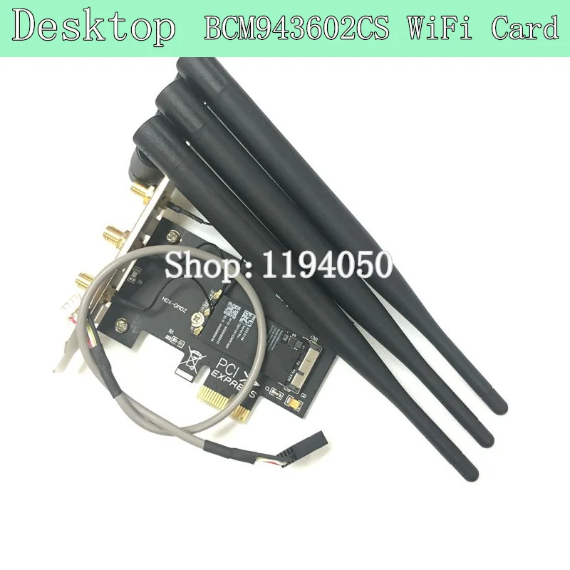 Broadcom Desktop Banda Dupla 802.11 ac Pci-e Wi-fi Bluetooth 4.0 Wlan Cartão Bcm943602cs
