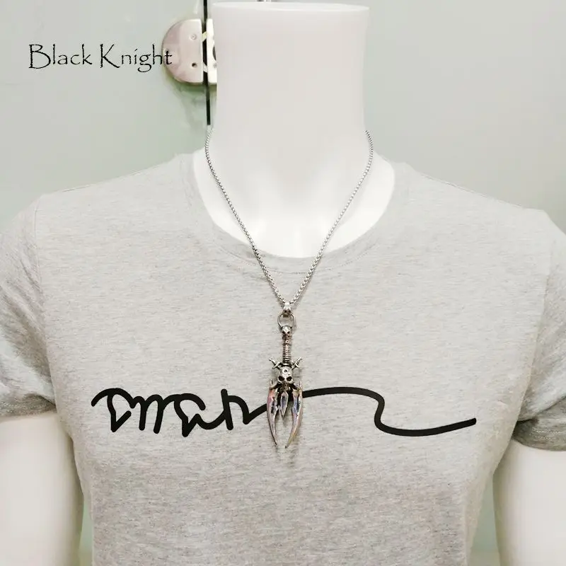 Ожерелье с подвеской в виде черного рыцаря пиратского меча черепа ожерелье из