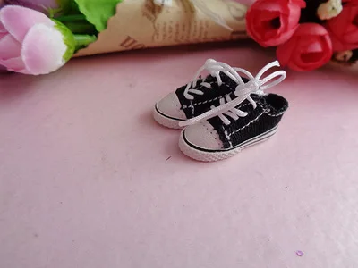 Черный OB11 парусиновая обувь obitsu 11 1/8 BJD Blyth обувь для GSC 1/8 BJD кукольная Обувь Аксессуары для кукол - Цвет: Черный