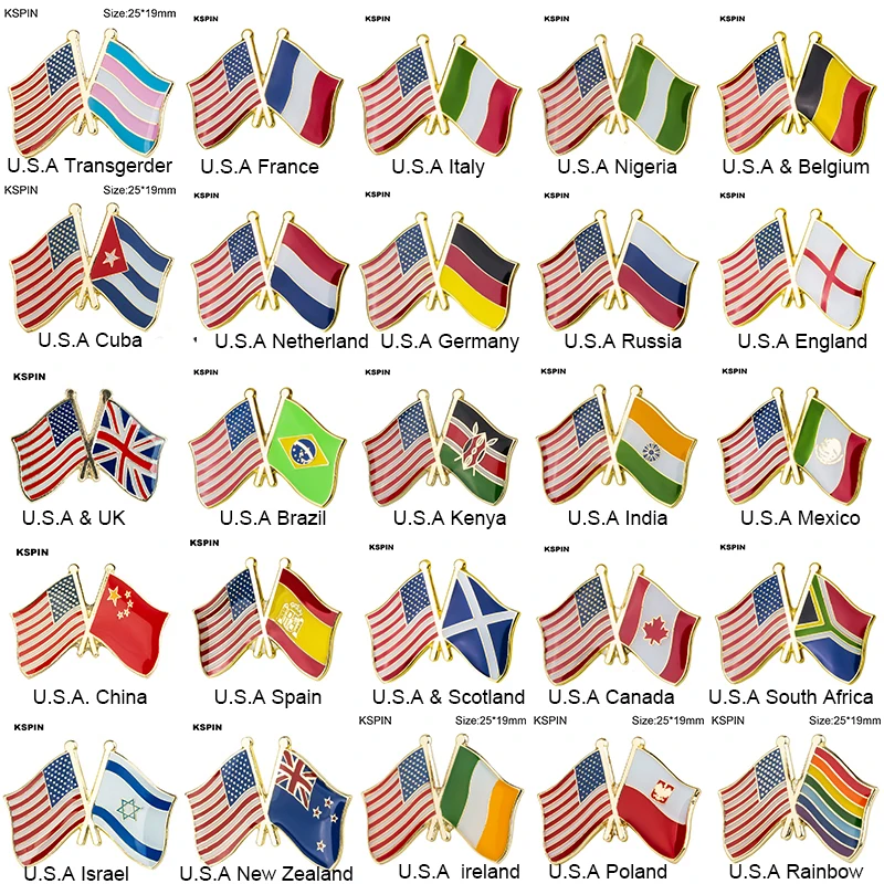 U.S.A Аризона State Natinal отворот булавки флаг значок с флагом страны брошь|Значки| |