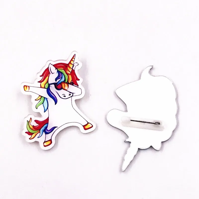 1 шт. Красочные Единорог мультфильм иконы на рюкзак сумки броши булавки для
