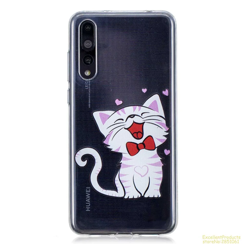 Силиконовый чехол для huawei P20 PRO fundas hoesje Красивый Веселый мультяшный из ТПУ с