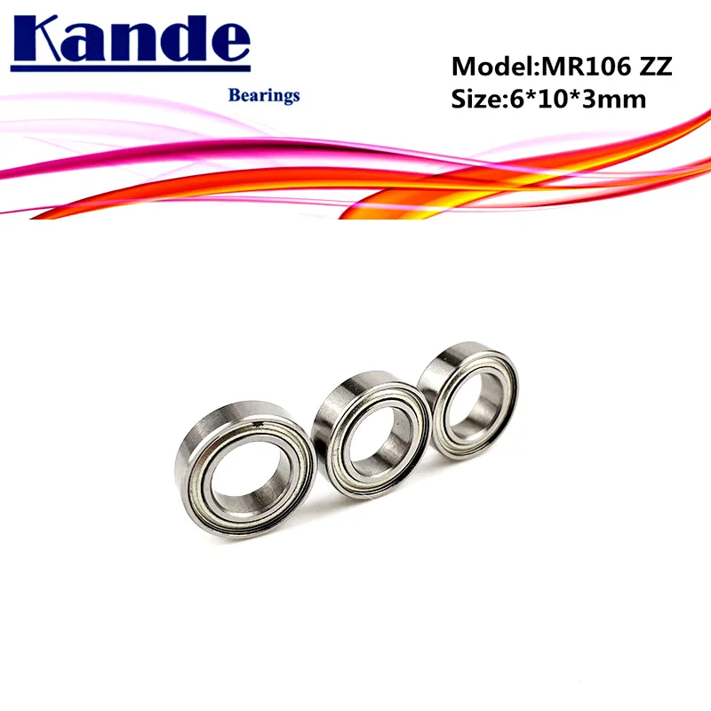 Миниатюрные шарикоподшипники Kande MR106ZZ 6x10x3 MR106 10 шт.|Валы| |