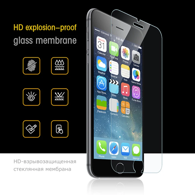 9H для iphone 6 стекло защитного стекла на s Защитное экрана 6S hd чехол | Мобильные