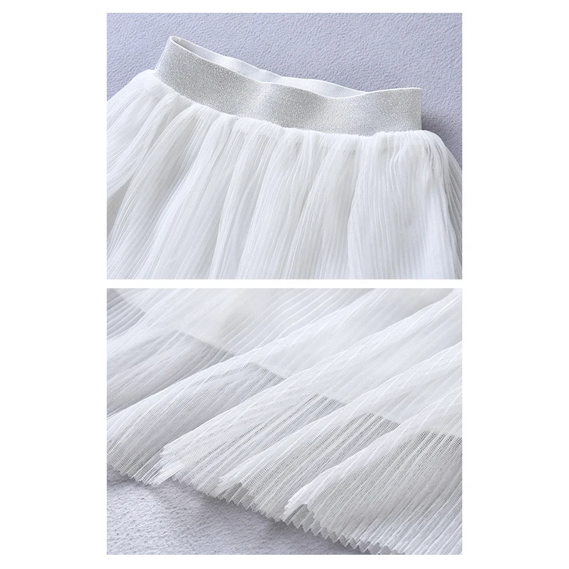 Cake Layer long skirts age 2 - 12 yrs Baby girls beach clothes lace tulle ruffle princess white black party dance | Детская одежда и