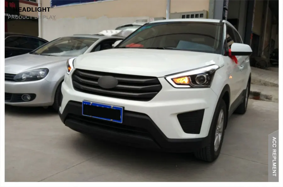 2 шт. светодиодный фары для hyundai ix25-теперь светодиодный автомобильный фонарь ангельские глазки ксенон HID комплект Противотуманные фары светодиодный дневные ходовые огни