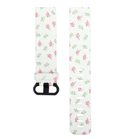 small flower 15 цветов, модный спортивный ремешок для Fitbit Charge 3, ремешок для смарт-часов, сменный ремешок для мужчин с Т-образным принтом, силиконовый ремешок для мужчин и женщин, браслеты - Цвет: small flower