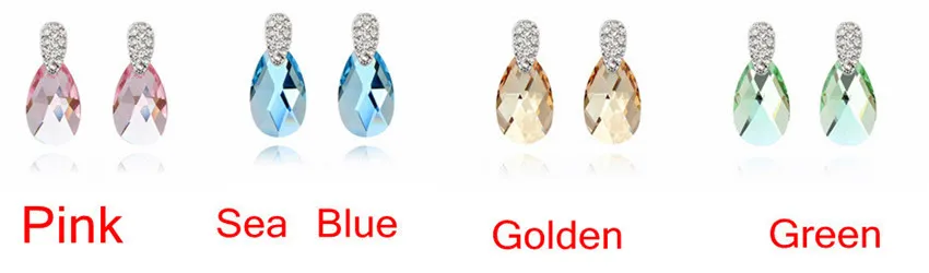 SHDEDE Crystal от Swarovski модный каплевидный Висячие серьги для женщин ювелирные аксессуары женский подарок-5814