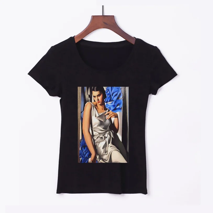 2019 Футболка женская хлопковая Сексуальная Tamara De Lempicka Harajuku Эстетическая футболка