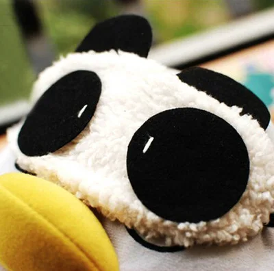 Маска для сна с пандой глаз начесом мультяшная повязка на глаза чехол